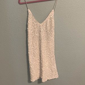 Lulus Force of Fashion White Backless Sequin Mini Dress